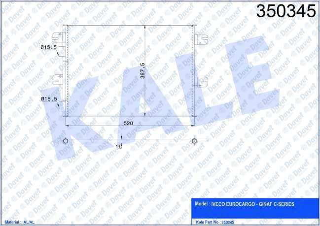 KALE 350345 Iveco Kargo Kondenser  ####